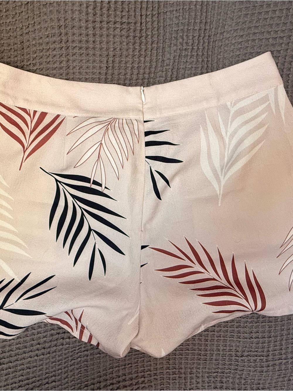 Pink Martini Pale Pink Tropical Print High-Waist Shorts